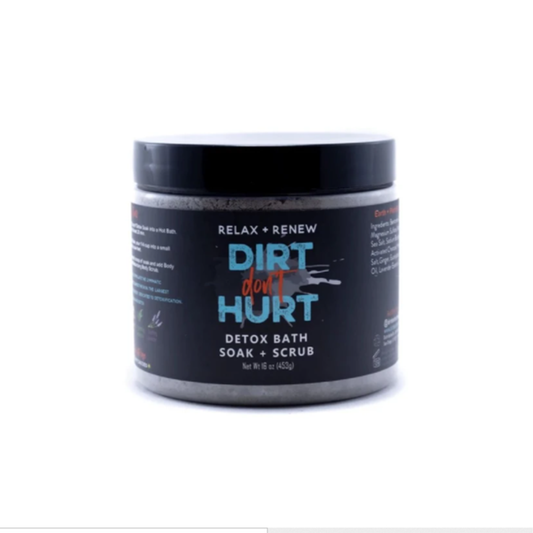 Dirt Don't Hurt: baño desintoxicante en remojo + exfoliación; Relájate, rejuvenece y renueva 