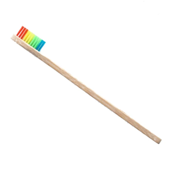 Dirt Don't Hurt - Cepillo de dientes de bambú para niños con cerdas de arcoíris
