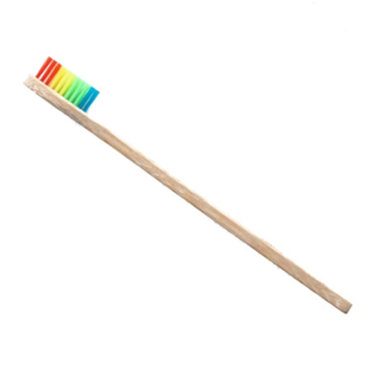 Dirt Don't Hurt - Cepillo de dientes de bambú para niños con cerdas de arcoíris