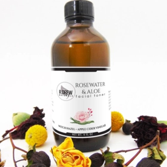 R. Drew Naturals - Tónico facial de agua de rosas y aloe